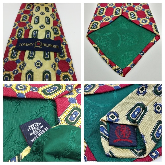 Tommy Hilfiger Men's 100% Italian Silk Neck Tie - Picture 7 of 8